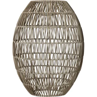 Dekoleuchte/Lampenschirm aus Rattan - D: 30cm, H: 40cm - für E27 Fassungen - outdoor - beige