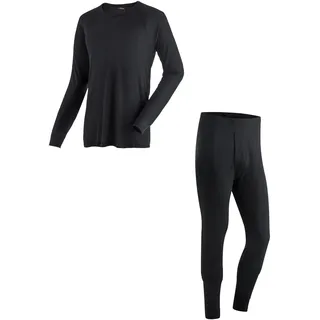 Maier Sports Adrian, Herren Wäsche-Set, Hochwertiges Wäsche-Set für kalte Wintertage beim Skifahren oder eisige Wandertouren, dryprotec Technologie, Atmungsaktiv, Schwarz,