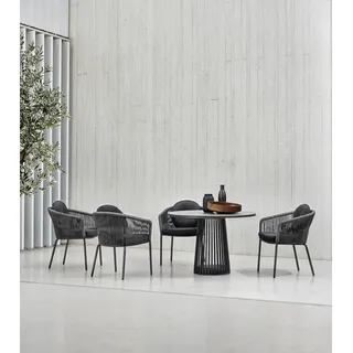 solpuri Set Grid, Loop - Das Set besteht aus: 1 x Tisch Grid, 4 x Dining Sessel Loop. Gestellfarbe, Ti...