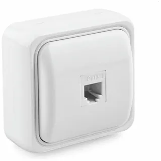 Surface - Telefon-Dockingstation mit 1 RJ11-Port, hergestellt aus strapazierfähigem Material, ideal für elektrische Installationen