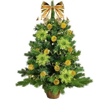 Geschmückter künstlicher Weihnachtsbaum MAGICAL EVENING 60 cm mit LED-BELEUCHTUNG IM TOPF - Bunt