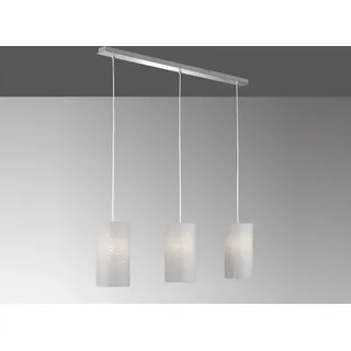 LED Pendelleuchte 3flammig dimmbar Stoffschirme Grau - Esstischlampe Küchentisch