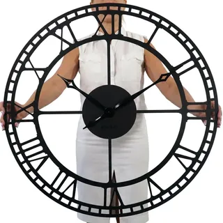 Flexistyle XXL Wanduhr 80,0 cm schwarz