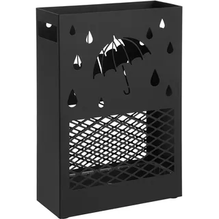 Songmics Regenschirmständer 28 x 12 x 41 cm Schwarz