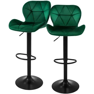 ML-Design Barhocker Tresenhocker 360° drehbar, Gepolsterter Barstuhl mit Rückenlehne und Fußstütze, 59-79 cm , Esszimmer, Barmöbel, Barhocker