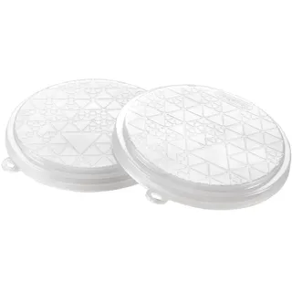 Metaltex Yoghurt Mehrwegdeckel transparent 2-teilig