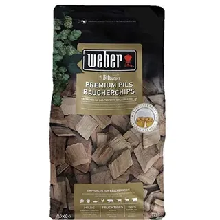 Weber Räucherchips (700g Packung) - Bitburger Premiumpilz, Buchenholzmischung für Gemüse und alle Arten von Fleisch, EU-Produkt, nachhaltig gewonnen, FSC zertifiziertes Holz (FSC Mix) (17782)