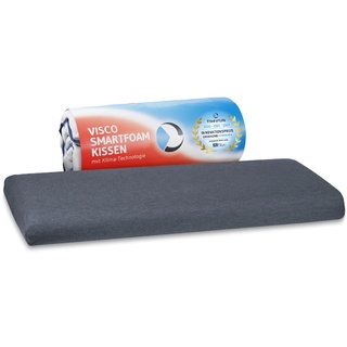 Bauchschläferkissen 40x80 HADAR low QuickDry, Extra flach (6cm), Memory-Foam gegen Nackenschmerzen, Orthopädisches Kopfkissen für Bauchschläfer, Schnelltrocknender Klima-Bezug, Passt in 40 x 80 Bezüge