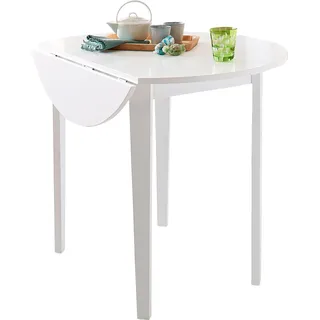 Home Affaire Esstisch HOME AFFAIRE, weiß, B:92cm H:77cm T:92cm, Tische, Runde Esstische Esstisch Küchentisch, mit abklappbaren Seitenteilen, in zwei Farbvarianten, Höhe 77 cm