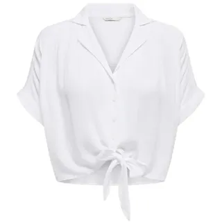 Only ONLPAULA LIFE S/S TIE SHIRT WVN NOOS (15281497-4276984) white