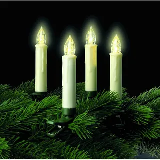 Christbaumkerzen 20 LED mit Fernbedienung mit Timer Höhe 10cm