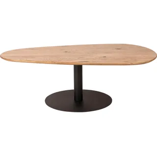 Novel Couchtisch , Schwarz, Eichefarben , Holz , Eiche , massiv , oval , Bodenplatte , 70x40x120 cm , Wohnzimmer, Wohnzimmertische, Couchtische, Couchtische rund