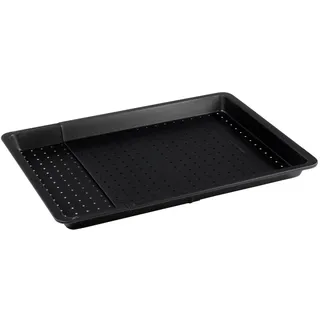 Zenker Black Metallic Perforiertes Backblech – Ausziehbar für perfekte Baguettes, Kuchen & Pizza, 52-37x33 cm, Ausziehbares Blech, Perforiert