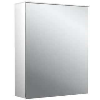 emco pure 2 design LED-Lichtspiegelschrank mit integrierter Beleuchtungsegel, eine Tür mit wechselbarer Anschlag, 600x711x153mm, 979705401