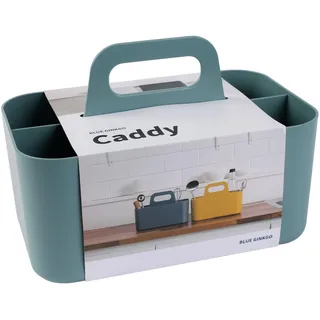 BLUE GINKGO Stapelbarer Organizer-Caddy – Tragbare Aufbewahrung aus Korea für Bad, Büro, Bastel- oder Schulbedarf (Rechteckig, Grün)