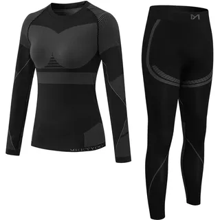 MEETYOO Thermounterwäsche Damen, Skiunterwäsche Frauen Thero Funktionsunterwäsche Winter Atmungsaktiv Funktionswäsche für Ski Sport Running