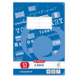 Herlitz Vokabelheft x.book, DIN A5, 32 Blätter Mehrfarbig