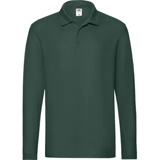 Fruit of the Loom - "Premium" Poloshirt für Herren Langärmlig PC6092 (XXL) (Tannengrün) - Grün