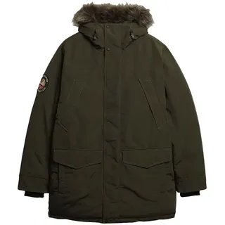 Superdry Everest Faux Fur Parka Army Khaki Grün XL