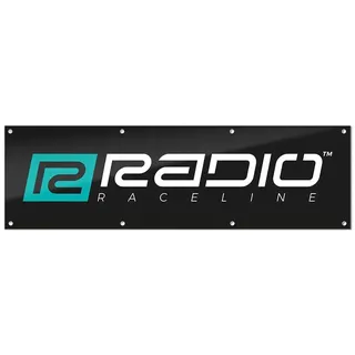 Radio Raceline Shop Banner - Black / White - 140 x 30 cm