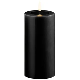 LED-Echtwachskerze mit Spiegeleffekt DecoTrend schwarz, 15 cm