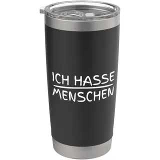 Ich Hasse Menschen Lustige Misanthrop Sprüche Doppelwandiger Edelstahl-Thermobecher