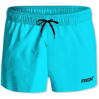 FREEGUN Badehose für Herren, Strand, Badeshorts, schnelltrocknend, bequem, mit Taschen, türkis, XXL