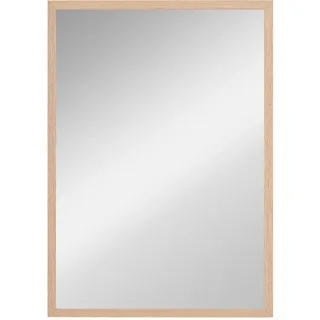 Homcom Wandspiegel, 50 x 70 cm, Rahmen in Holzoptik, einfache Montage, inkl. Schrauben , Naturfarben , Holzwerkstoff , 2x70x50 cm , Spiegel, Wandspiegel