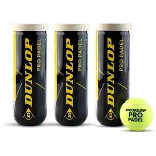 DUNLOP Pro Padel – Padel Bälle für Wettkämpfe und Turniere (1x3er Dose) (Packung mit 3)