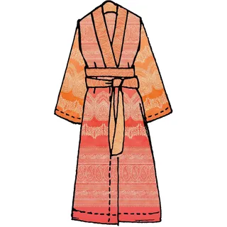 Bassetti Kimono, Baumwolle, Coralle, S-M cm