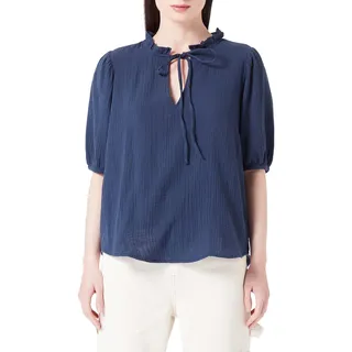 VERO MODA Damen Vmnatali Nia 2/4 Wide Top WVN Bluse, Navy Blazer, S EU
