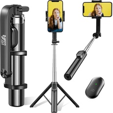 Color Lizard Selfie-Stick-Stativ mit Fernbedienung, Handy-Stativ, kabelloser 6-in-1-Bluetooth-Selfie-Stick für iOS- und Android-Geräte, tragbarer Selfie-Stick für iPhone, Reisezubehör.