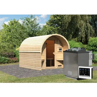 Karibu Fasshaus 2 inkl. 9 kW Bioofen + ext. Steuerung