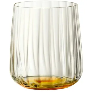 Spiegelau Lifestyle Becher-Set, 2-teilig, Gelb, 340 ml, 4453565 | Moderne Trinkgläser aus Kristallglas mit Wellenstruktur, Spülmaschinenfest