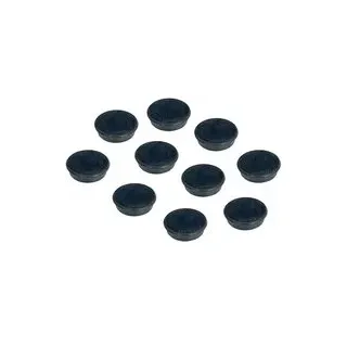 FRANKEN Haftmagnet Magnete schwarz, Kunststoff Ø 2,4 x 0,63 cm, 10 St.
