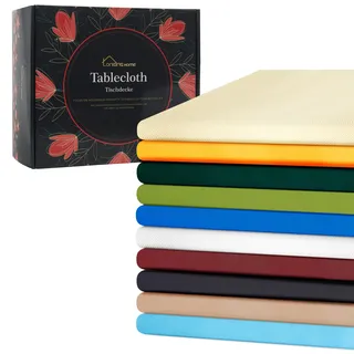 Einweg Vlies Stoffähnlich Tischdecke, 1.18m x 2,5m, Beige+Gelb+Dunkelgrün+Grün+Blauer See+Weiß+Rotwein+Schwarz+Hellbraun+Hellblau, Hochzeit, Geburtstag, Party, Dekoration, Bierzeltgarnitur