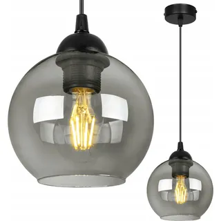 Moderne Elegante Hängelampe Mit Glaskugeln - Schwarz, Transparent, Grau, Gelb