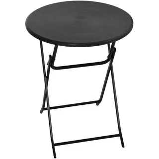 Outsunny Gartentisch Runder Klapptisch Ø 60 x 73 cm Dunkelgrau