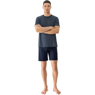 MEY Shorty »Bennison« 2 tlg. Legere Passform, Oberteil geringelt, Komfortbund, blau