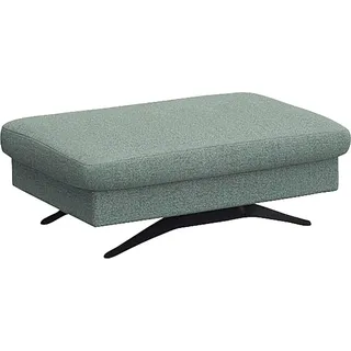 Pouf FLEXLUX "Glow Sitzhocker, Polsterhocker", blau (sky blau), B:95cm H:81cm T:65cm, Leder, Poufs, Pouf, Hocker mit Stauraum, Fuß schwarz