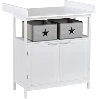 roba Wickelkommode White Weiß/Silber