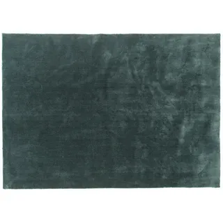 P & B Hochflorteppich , Grün, Dunkelgrün , Textil , Uni , rechteckig , 170x240 cm , Teppiche und Böden, Teppiche, Hochflorteppiche & Shaggys