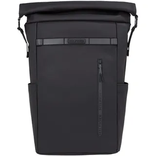 Tommy Hilfiger Herren Rucksack Rolltop Backpack mit Laptop-Fach, Schwarz (Black), Einheitsgröße
