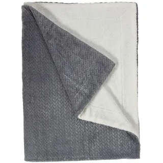 SCHIESSER Sherpa-Decke Kuscheldecke 150 x 200 cm Grau
