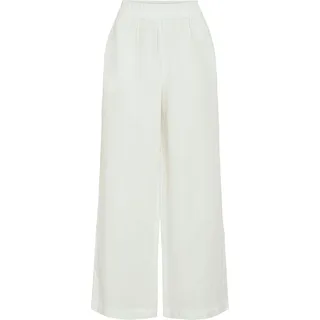VILA Legere Palazzo Stoffhose mit elastischem Bund und weitem Bein Größe: 40 - Weiß