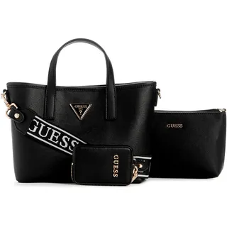 GUESS Damen Latona Tote Mini-Tragetasche, Umhängetasche, Schwarz