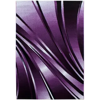 Novel Flachwebeteppich Schwarz, Weiß, Violett, -