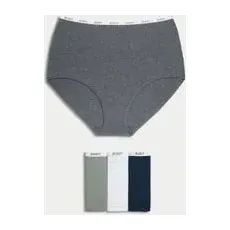 Womens Body by M&S 4pk Cotton Rich Full Briefs - Grey Mix, Grey Mix - 16