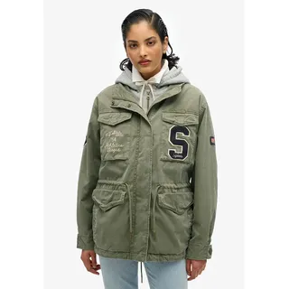 Superdry Jersey Emb Military Jacke - Dusty Olive Green - S