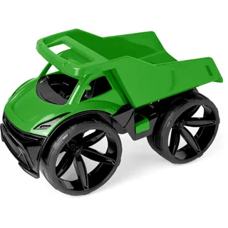 Wader - Maximus Kipplaster grün, Großer LKW Muldenkipper 59 cm, Sandkasten Baustellenfahrzeug, kippbare Mulde, robuster Lastwagen ab 1 Jahr